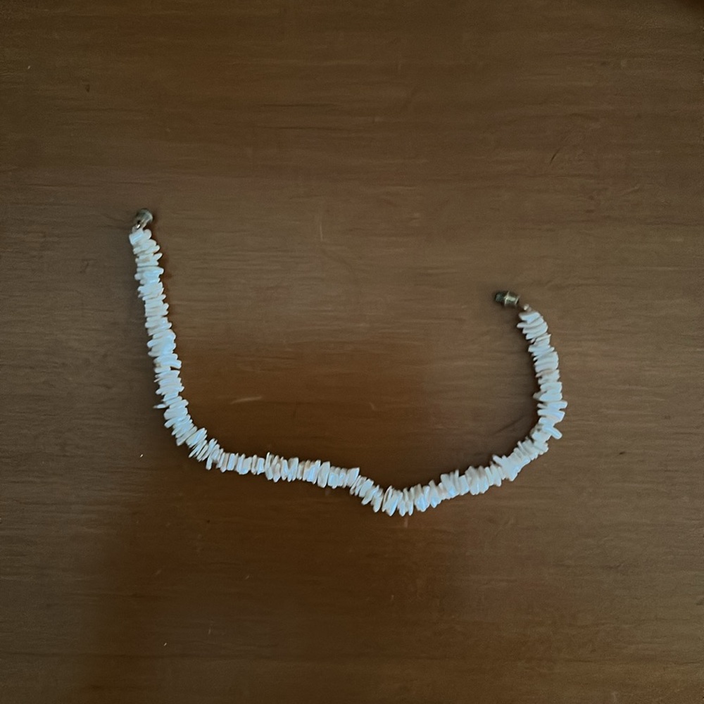 White Shell Beaded Ankle Bracelet